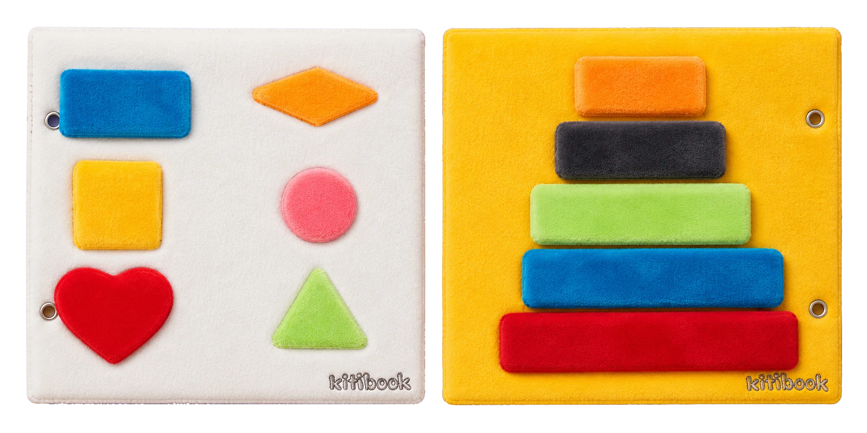Planche Formes, couleurs et tailles — activité du Kitibook