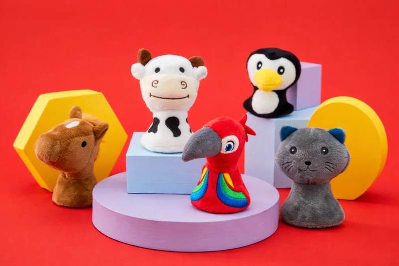 Figurines à doigt Little Heroes — collection Animaux en tissu