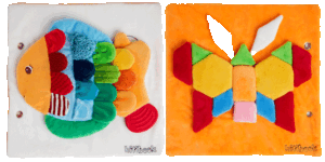 Planche éducative Kitibook — activité d'éveil pour bébé et enfant